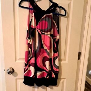 Stylish Pink and Black Women's Dress